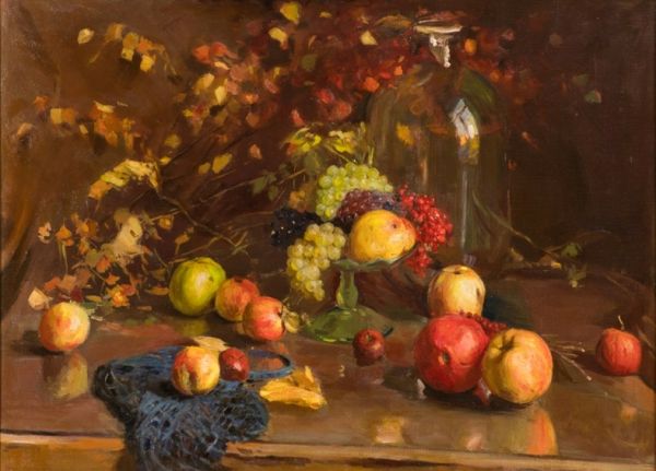 Осенний натюрморт с фруктами.
